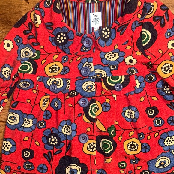 Ivy Jane • X-Large • Boho • Red • Multi-Colors Floral • Jacket Coat - Picture 10 of 13
